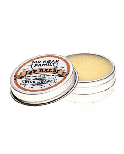 Mr. Bear Lip Balm. PINK GRAPE